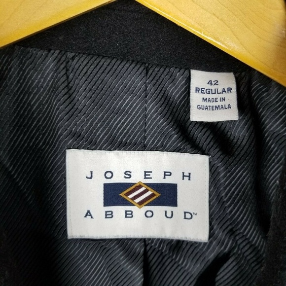 Joseph Abboud Mens Overcoat 42R Cashmere Blend - Picture 7 of 8